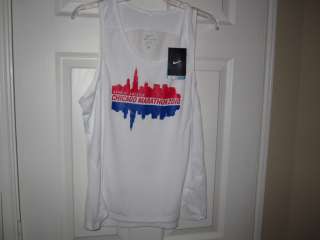 NIKE DRIFIT CHICAGO MARATHON 2010 SINGLET L NWT  