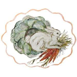 Cabbage Leaf Cotton Huck Kitchen Towel 