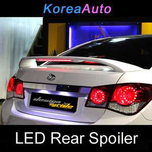 Chevrolet Cruze LED Rear Trunk Spoiler Wing Unpainted Tail Lights 2011 