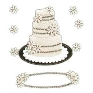   Boutique Dimensional Stickers Wedding Cake SPJB 018; 3 Items/Order