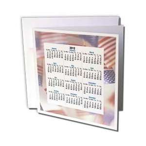 Florene Calendars   Calendar With USA Flag Background   Greeting Cards 