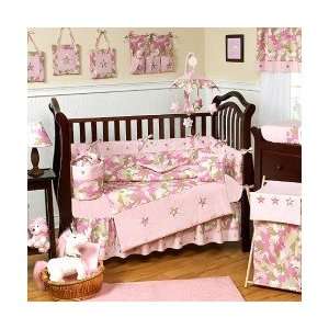  Pink Camo 9 Piece Crib Set   Girls Baby Bedding Baby