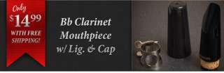 Bundy Bb Clarinet Mouthpiece, Ligature & Cap Kit NEW  