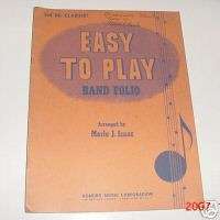 Easy to Play Band Folio 3rd B flat Clarinet 1955  