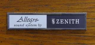 Zenith Radio/Vinyl/8 Track Combo Console Vintage NM  