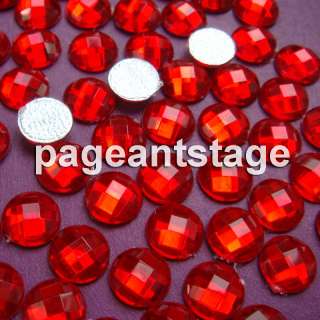 50pcs 1cm Red HOTFX RHINESTONES National Pageant Dress  