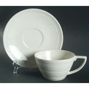  Casual Cream Breakfast Cup & Saucer Set, Fine China Dinnerware