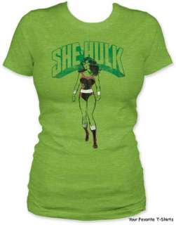 Licensed Marvel Comics She Hulk Women Junior Tee Shirt S XL  