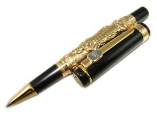 NJ115  JINHAO Confucius commemoration Gold Roller Pen  