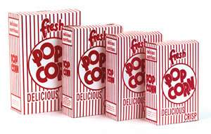 Chef Rich suggest these Classic Red & White Stripes Popcorn Boxes