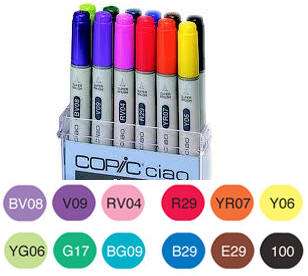 Copic Ciao Markers 12 Color Set [Basic Set]  