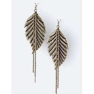  Chain Fringe Leaf Earrings Jewelry