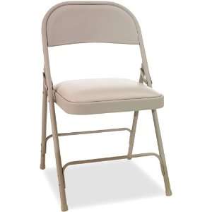  Alera FC94VY50T Steel Folding Chair with Padded Seat, Tan 