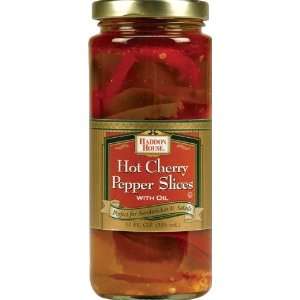 Haddon House Hot Cherry Pepper Slices with Oil   12 Oz.  