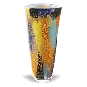 12 Yellow Red Blue Modern Crackle Crystal Flower Vase  