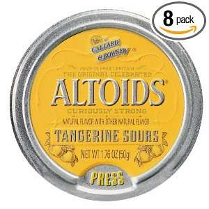 Altoids Curiously Strong Sours, Tangerine Fruit Candy, 1.76 Ounce Tins 