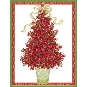  Caspari Pepperberry Tree 20 Holiday Christmas Cards with 