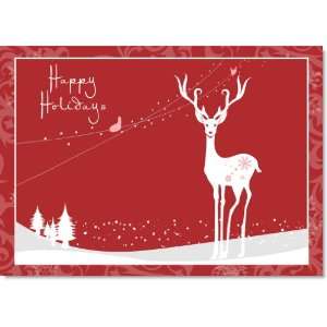  Happy Holidays Deer Holiday Cards 