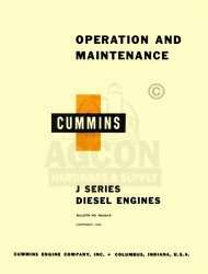Cummins J Series Diesel Engine Operators Owners Manual  