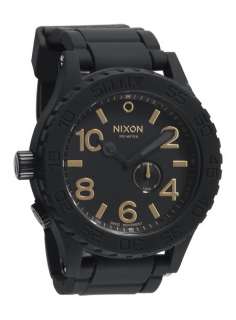 New Nixon A236 1041 Rubber 51 30 Matte Black Gold Watch in Original 