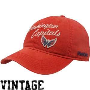  NHL Reebok Washington Capitals Red Lifestyle Vintage Adjustable Hat 