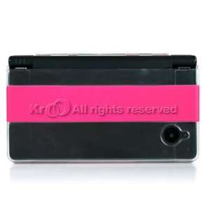  NINTENDO DSI PINK CLEAR Hard Plastic Snap On Protective 
