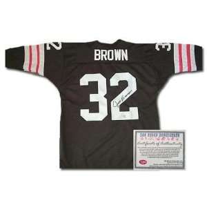  Cleveland Browns NFL Hand Signed Authentic Style Home Brown Jersey