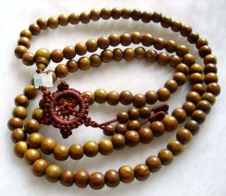 108 Green Sandalwood Bead Tibet Buddhist Necklace Mala  