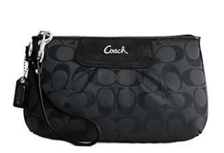  Coach Signature Capacity Wristlet Clutch Bag 45808 Black 