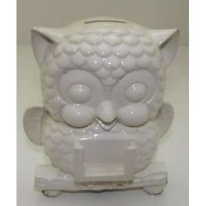  Vintage Porcelain Wise Old Owl Coin Bank 