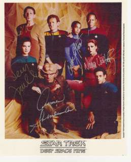 Deep space Nine Star Trek Signed Autograph 5 CAST  