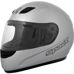   Bike Racing Motorcycle Helmet   Color Silver, Size Small Automotive