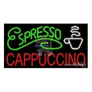  Espresso Cappuccino LED Business Sign 17 Tall x 32 Wide 