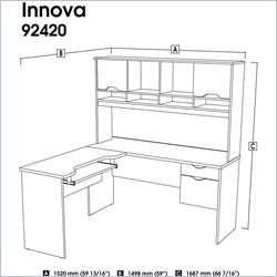   Workstation w/Hutch Tuscany Brown Computer Desk 063753031714  