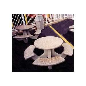  Round Precast Concrete Picnic Table Patio, Lawn & Garden