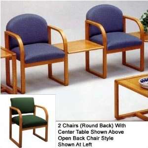  Contour Series 2 Chairs with Connecting Center Table (open 