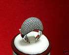 14k white gold diamond pave dome ring 4 5 ct