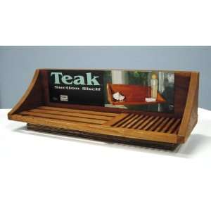  Solid Teak Shower Shelf  Suction Self Hanging