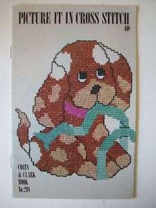 1980s cross stitch rocking horse doll cat dog patterns  