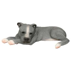 Pitbull Blue Collectible Dog Figurine Door Topper Gift  