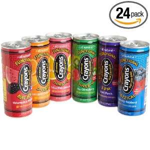 Crayons Fruit Juice Drink 6 Flavors Variety Pack, 8 Ounce Cans (Pack 
