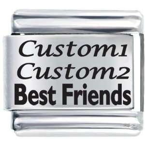    Friends Custom Laser Italian Charms Bracelet Link Pugster Jewelry