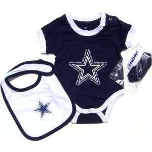  NEWBORN Baby Infant Dallas Cowboys Onesie Bib Booties 