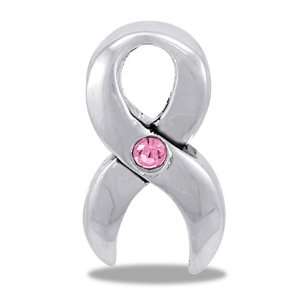  DaVinci Pink Ribbon CZ Bead Jewelry