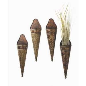  Antique Gold Wall Pocket Cone
