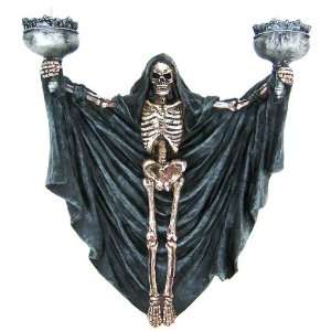  `Scratch and Dent` Grim Reaper Wall Mount Double Candle 