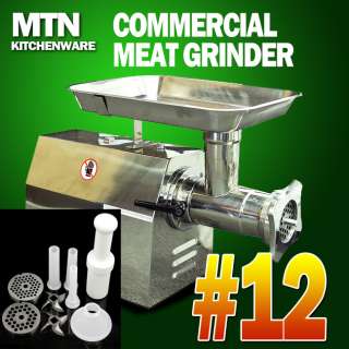   Commercial Stainless Steel Automatic Electric Meat Grinder #12  