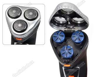   Mens NEW Black Washable 3 Heads Electric Shaver Rechargeable  