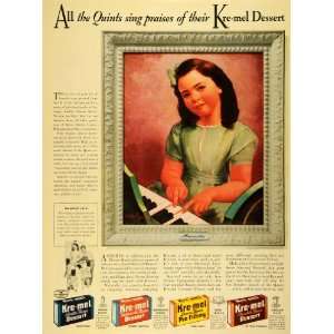   Co Kre mel Desserts Food Dionne Quints Annette   Original Print Ad