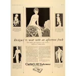 1922 Ad William Carter Knit Underwear Union Suit Springfield MA Family 